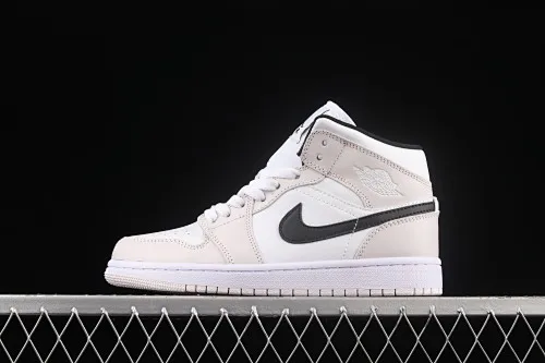 All categories Air Jordan Jordan series basketball shoes Air Jordan 1 Mid Different versions Air Jordan 1 Mid SE AJ1 Joe 1 white pink black hook Zhongbang basketball shoes BQ6472-500